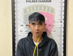 KRYD Polres Cianjur Amankan Pria Pembawa Celurit Saat Razia Knalpot Brong