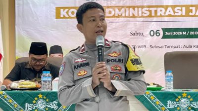 Bhabinkamtibmas Polsek Cengkareng Kelurahan Duri Kosambi AIPDA Achmad Haris, Berikan Pembinaan Bahaya Perundungan kepada Kader NU