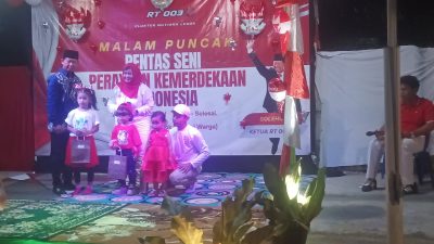 Gebyar Malam Puncak Pentas Seni dan Undian Kupon Meriahkan HUT RI ke‑81 RT 03( CML) Cluster Mutiara Legok